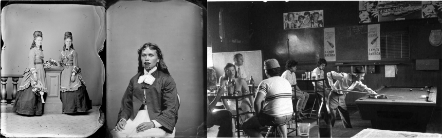 Triptych of photos from the photographic archive.