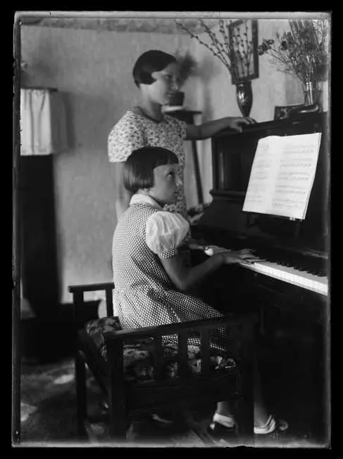 Piano practice, c. 1931