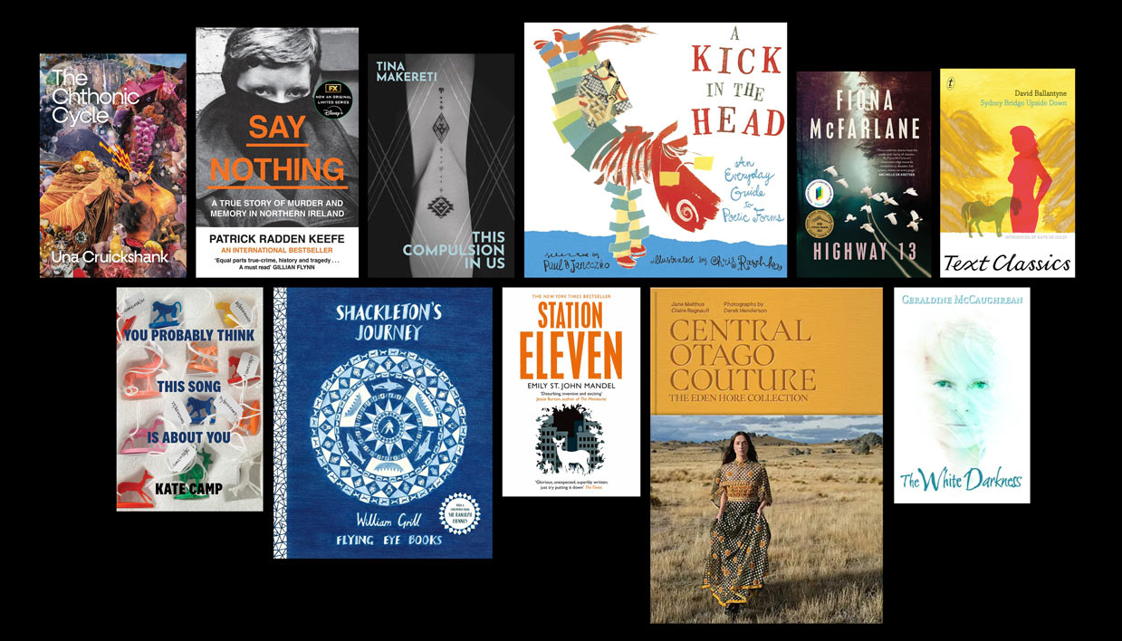 Covers of books to inspire teen readers mentioned in Kate De Goldi's blog post 'Conversations and reading and books'.