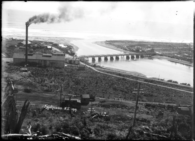 Ngakawau, Buller district. New Zealand post card negatives.