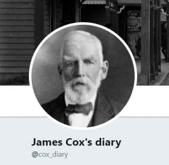 James Cox's diary Twitter profile picture.