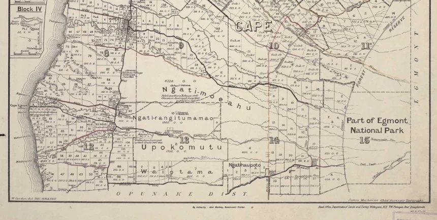 Wairau and  Cape Survey Districts map.