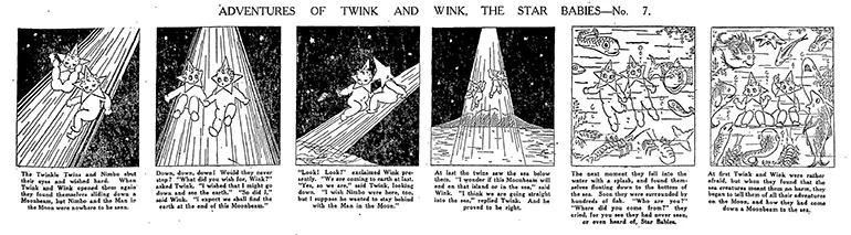 Comic strip Adventures of Twing and Wink, The Star Babies— no. 7.