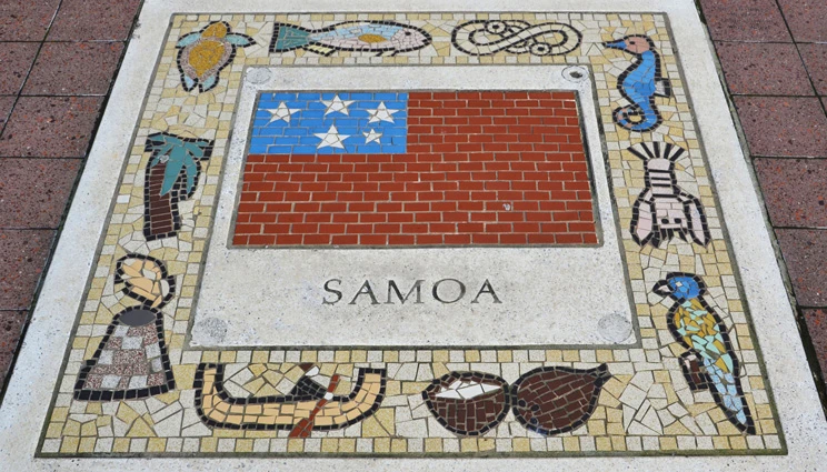 Samoa tile pavement artwork