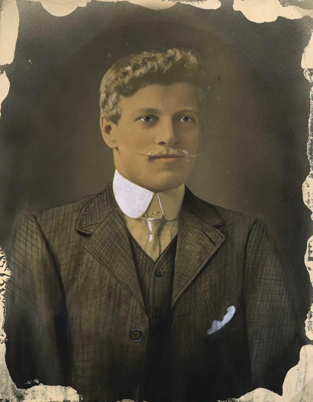 Portrait of Frederick George Evans who was killed in the Waihi strike.