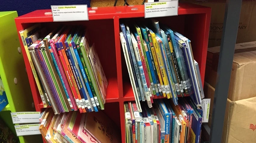 Taradale Primary School National Library loan display