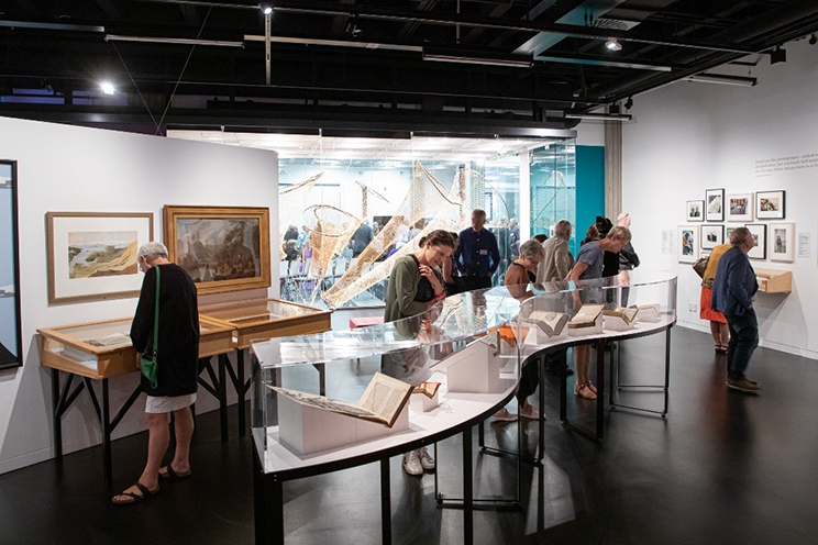 People in the Mīharo Wonder exhibition.