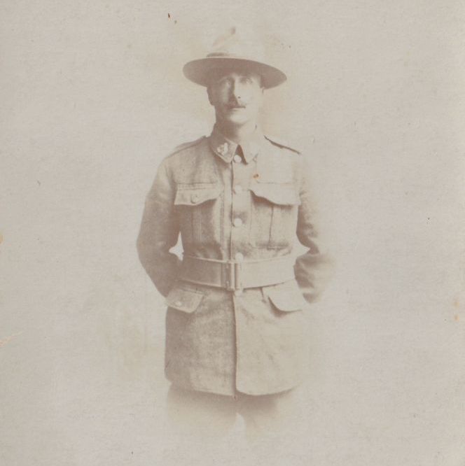 Ted Smith in uniform, ca 1916-1917.