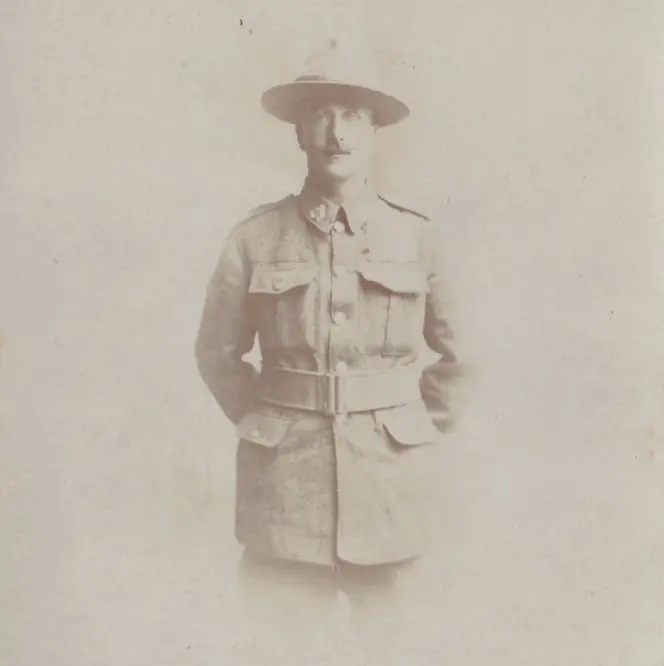 Ted Smith in uniform, ca 1916-1917.