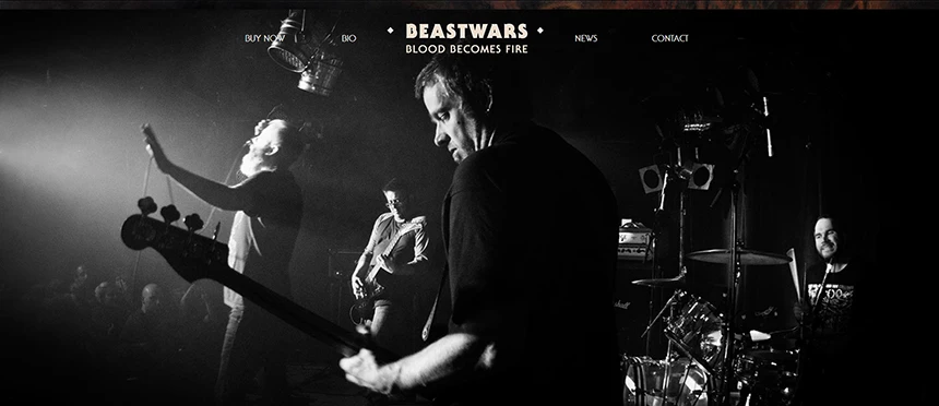 Beastwars musicians on stage performing.