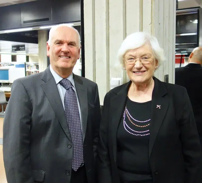 Roger with former Turnbull Music Librarian, Jill Palmer.