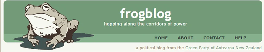frogblog, hopping along the corridors of power. A political blog from the Green Party of Aotearoa New Zealand
