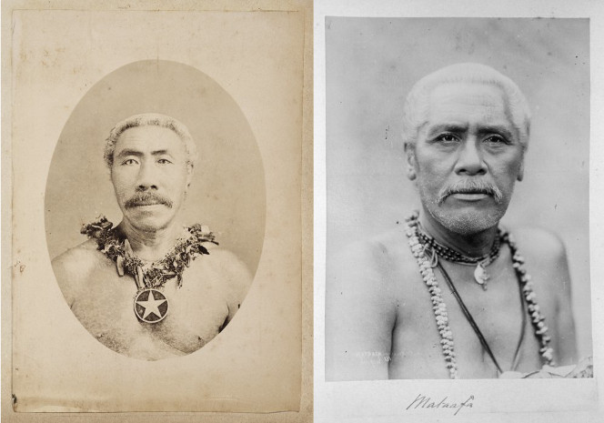Tamasese Titimaea and Mata'afa Iosefa, contenders for royal status in the Samoan civil wars prior to the German occupation in 1899.