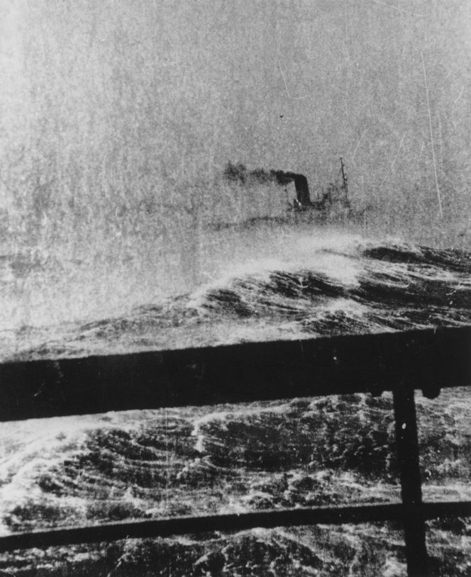 Onboard the Wahine during a storm.