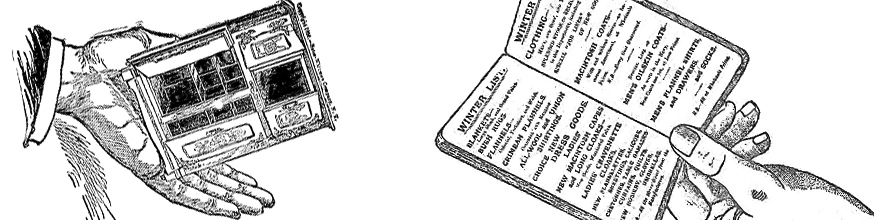A hand holding a diary and a picture of the hand holding the diary open at a page heading ‘Winter list’