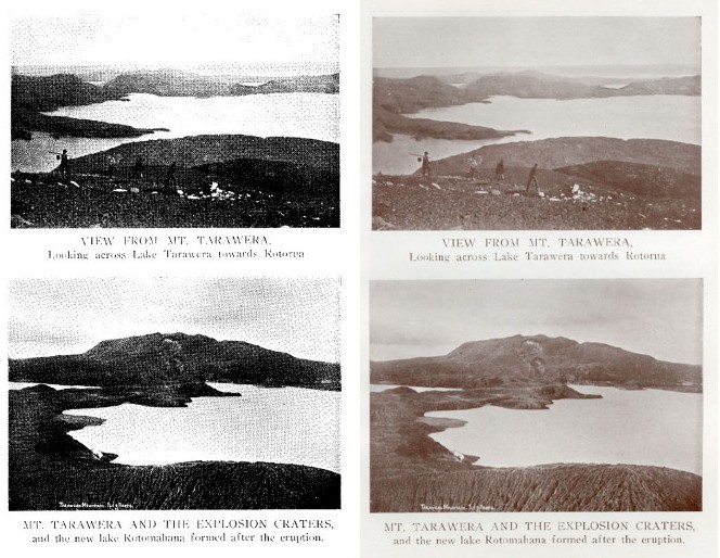 A bitonal scan, alongside the colour version.