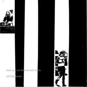 Black and white bars running vertically on the album cover with small figures shown in the white bars.