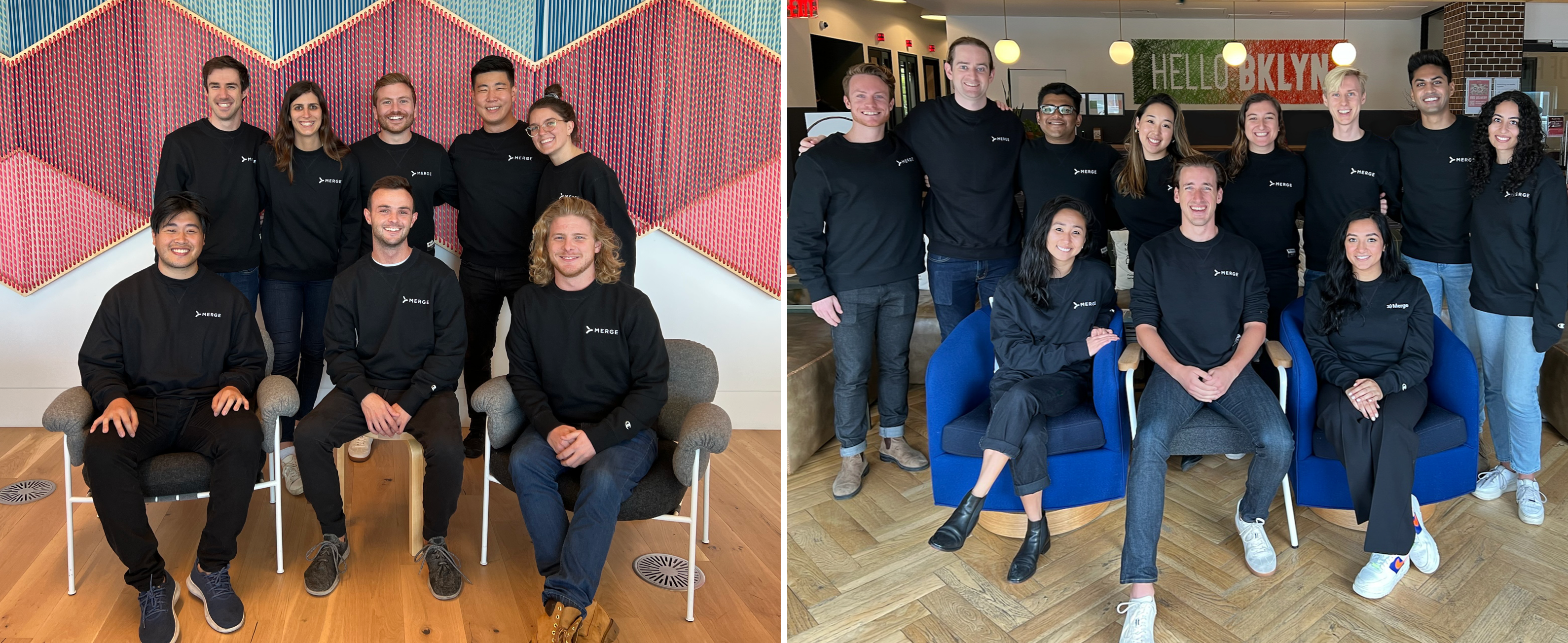 Photos of the Merge team in San Francisco and New York City