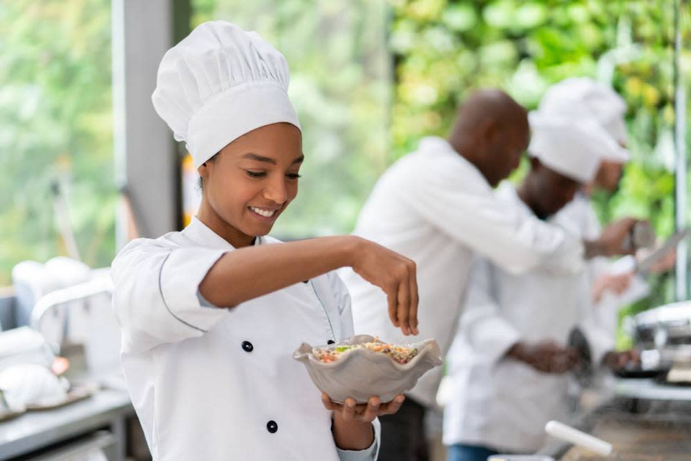 Chef preparing food