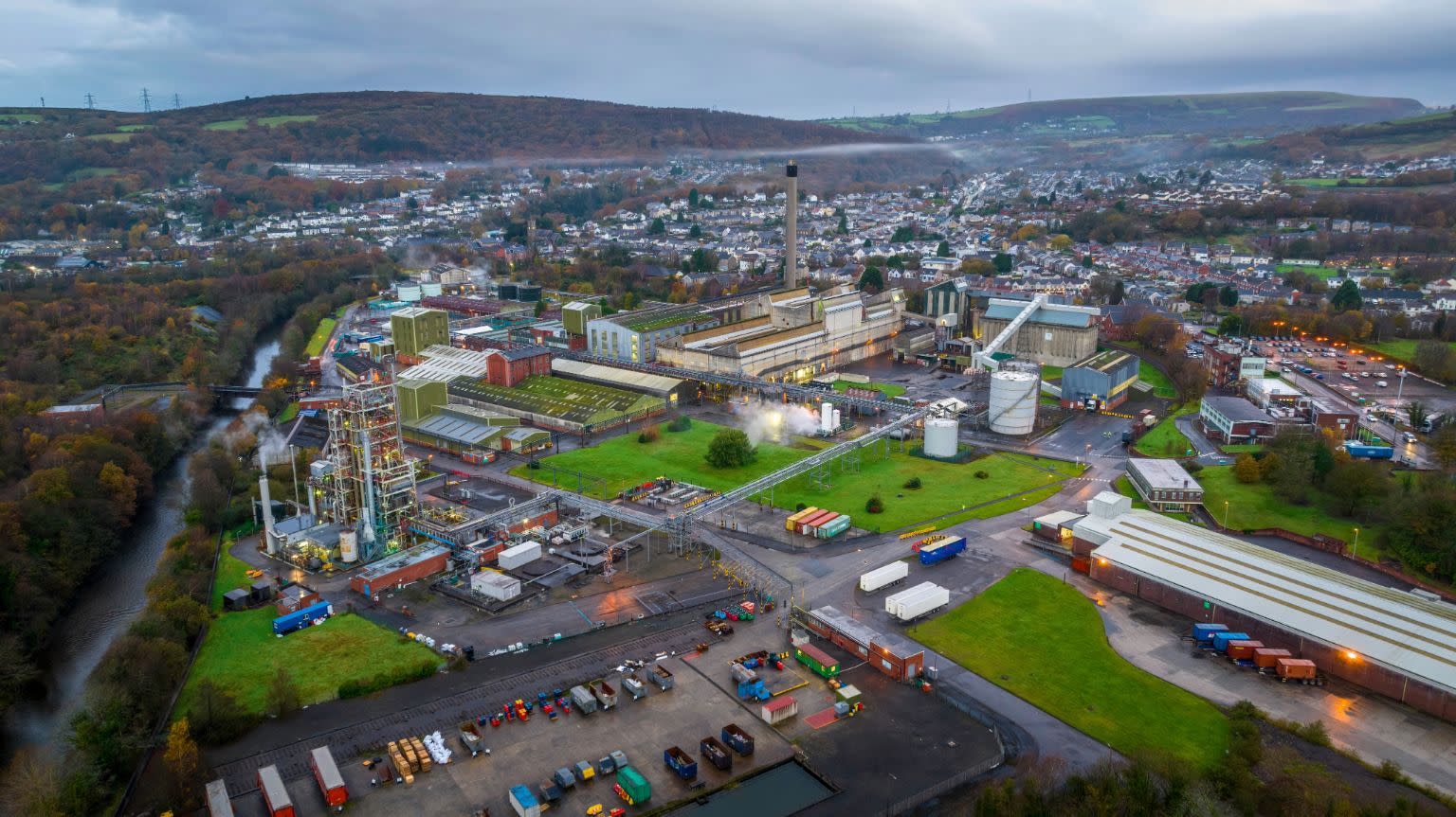 View of The Mond Nickel Works Swansea Valley