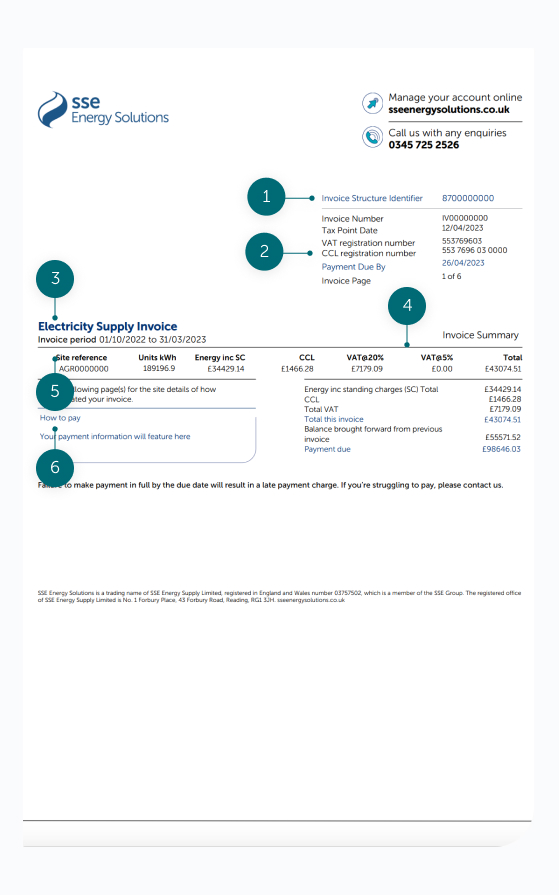 Example Electricity Bill