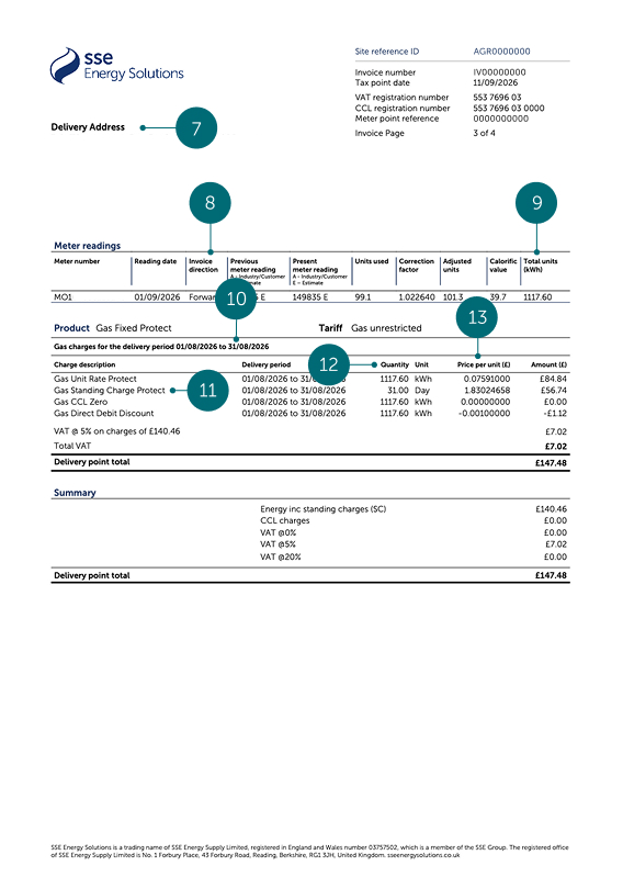 Gas statement