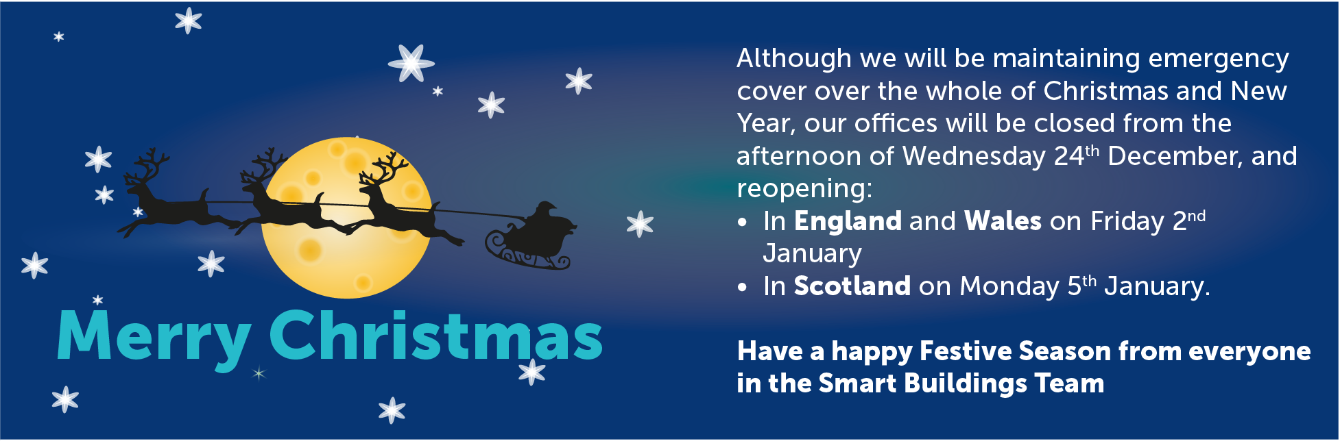 Christmas Closing 2025 | Smart Buildings