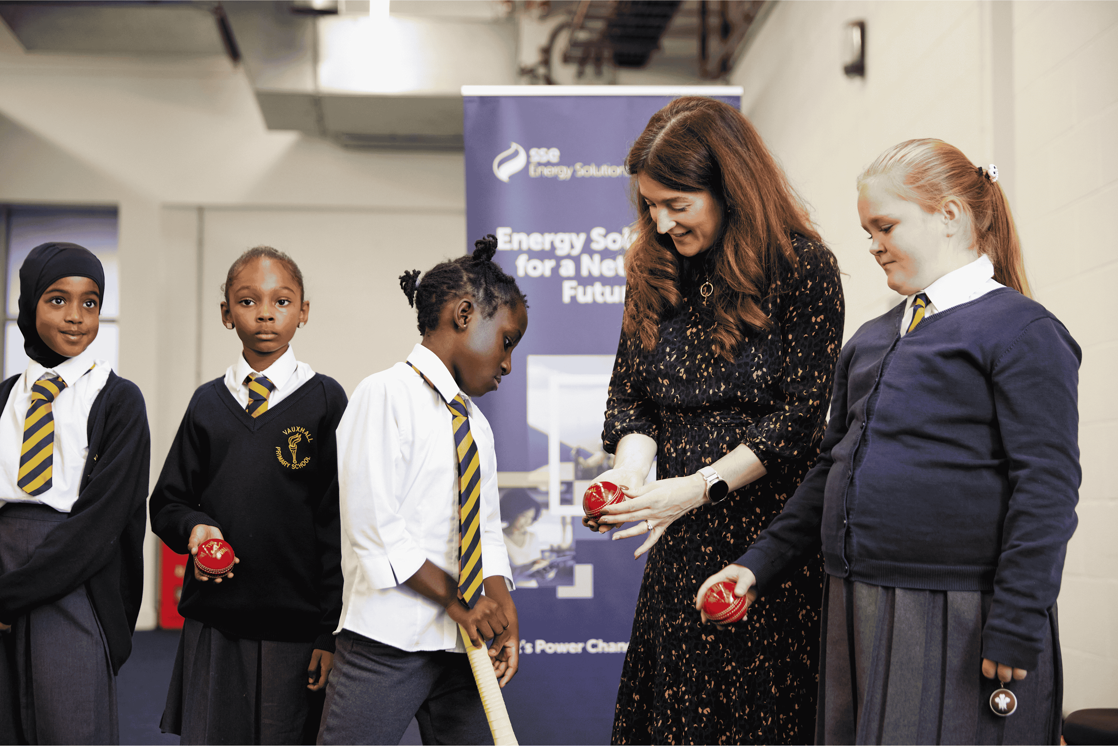 Schoolchildren discovering the power of sustainability, in conjunction with SSE Energy Solutions and Surrey County Cricket Club