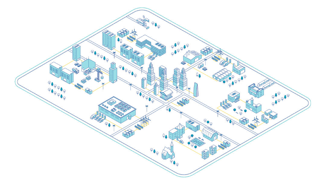 Cityscape Infographic - markets