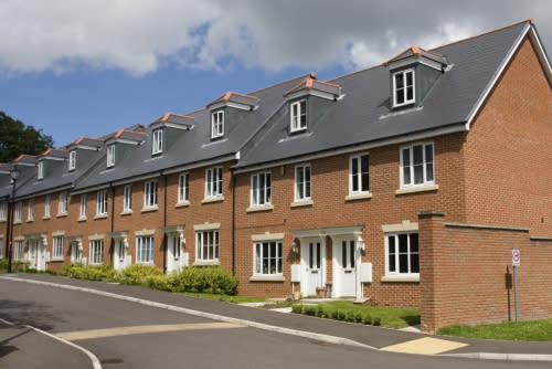 Row of new terraced houses