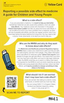 Yellow Card reporting guide for Children and Young people thumb
