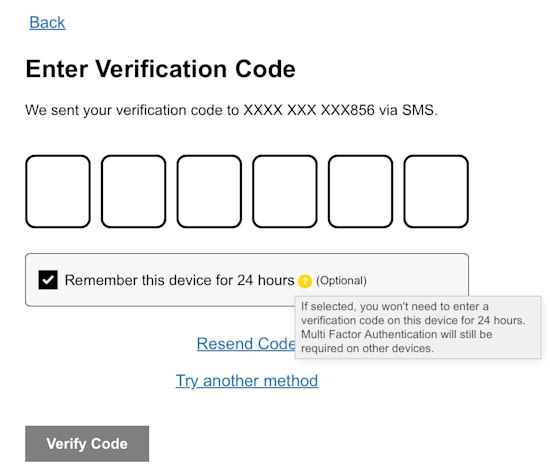 MFA Remember This Device