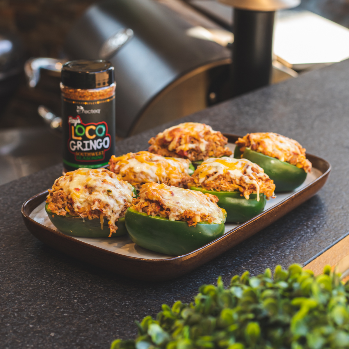 Southwestern Turkey Stuffed Bell Peppers | recteq