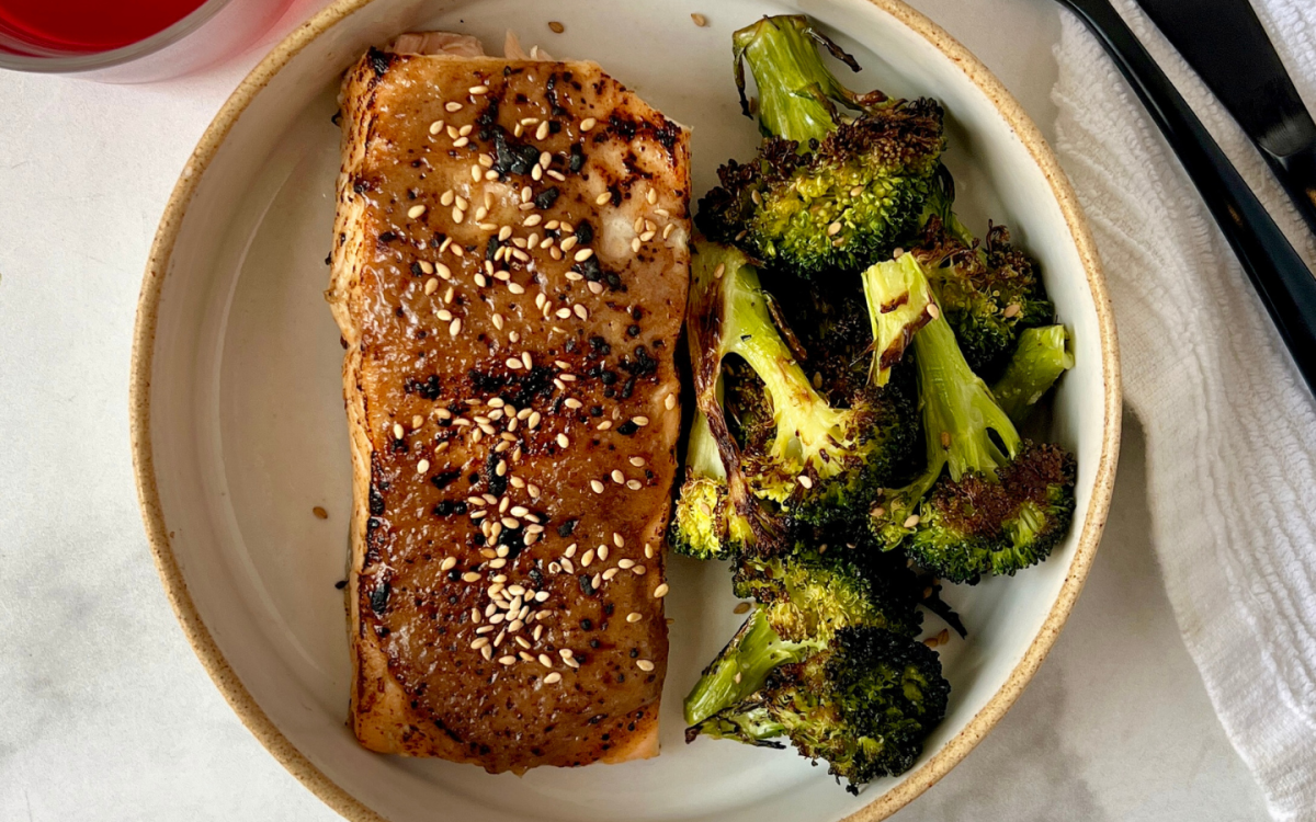 Charred Miso Glazed Salmon And Broccoli | Haven’s Kitchen