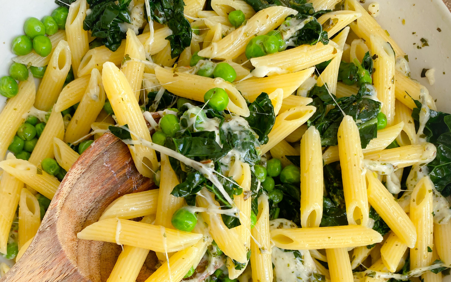 Cheesy Chimichurri Pasta With Greens | Haven's Kitchen