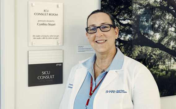 Cynthia Stuart, RN, manager of restorative care at the Birch Patrick Convalescent Center, Sharp Chula Vista Medical Center's skilled nursing facility.