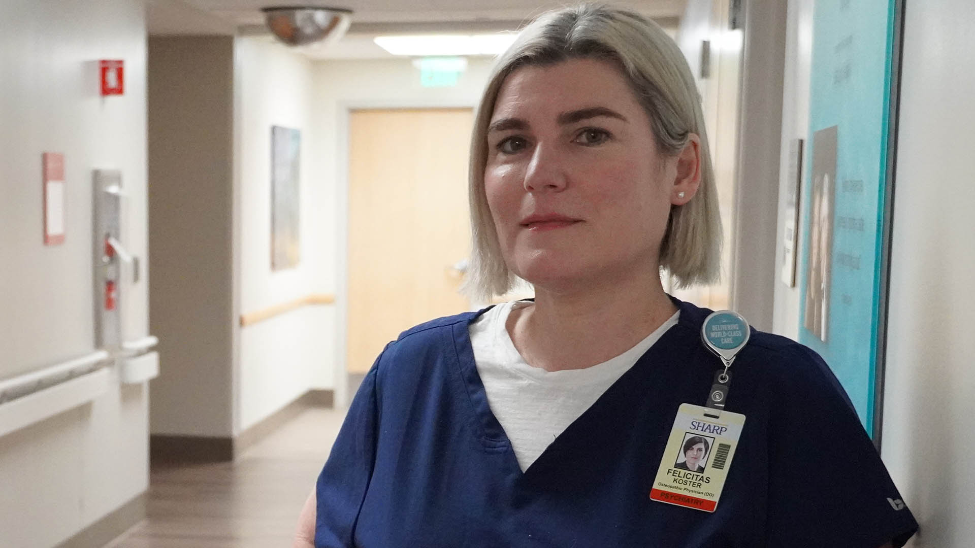 Dr. Felicitas Koster at the Ruth Riedel and Bill Leigh EmPATH Unit at Sharp Chula Vista Medical Center