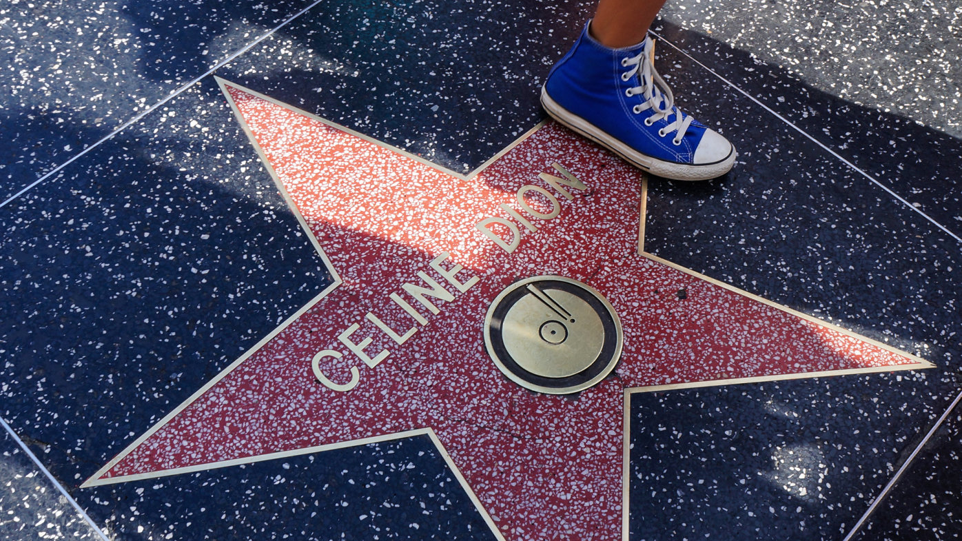 Celine Dion's star on the Walk of Fame in Los Angeles