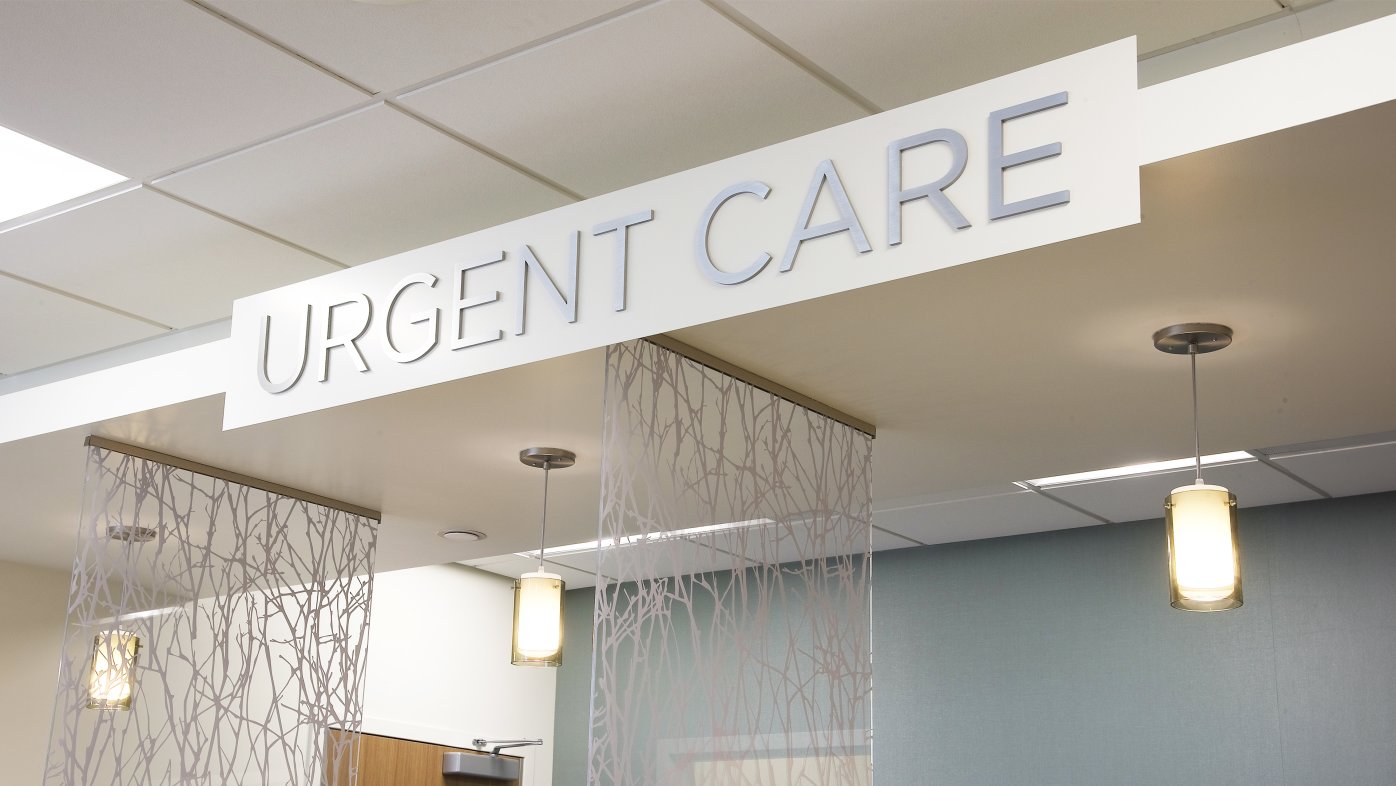 Urgent care sign from Sharp Rees-Stealy Rancho Bernardo location.