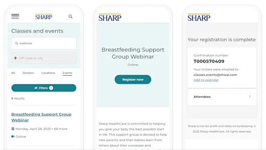 Health classes, events and support groups in San Diego | Sharp HealthCare