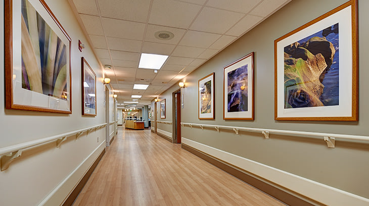 Sharp Allison deRose Rehabilitation Center inpatient unit hallway