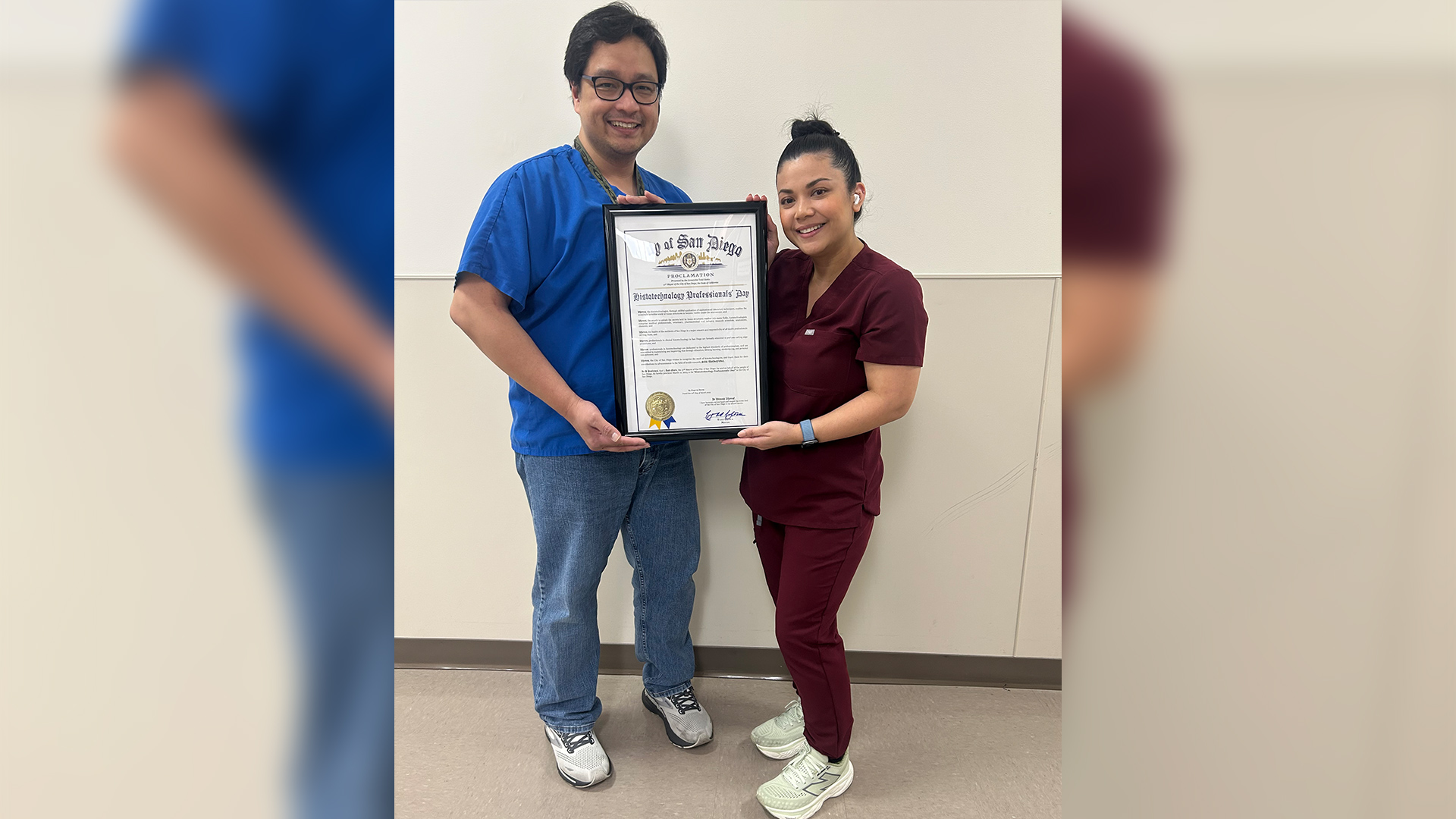 Todd Gloria Declares Histotechnology Professionals Day | Sharp HealthCare