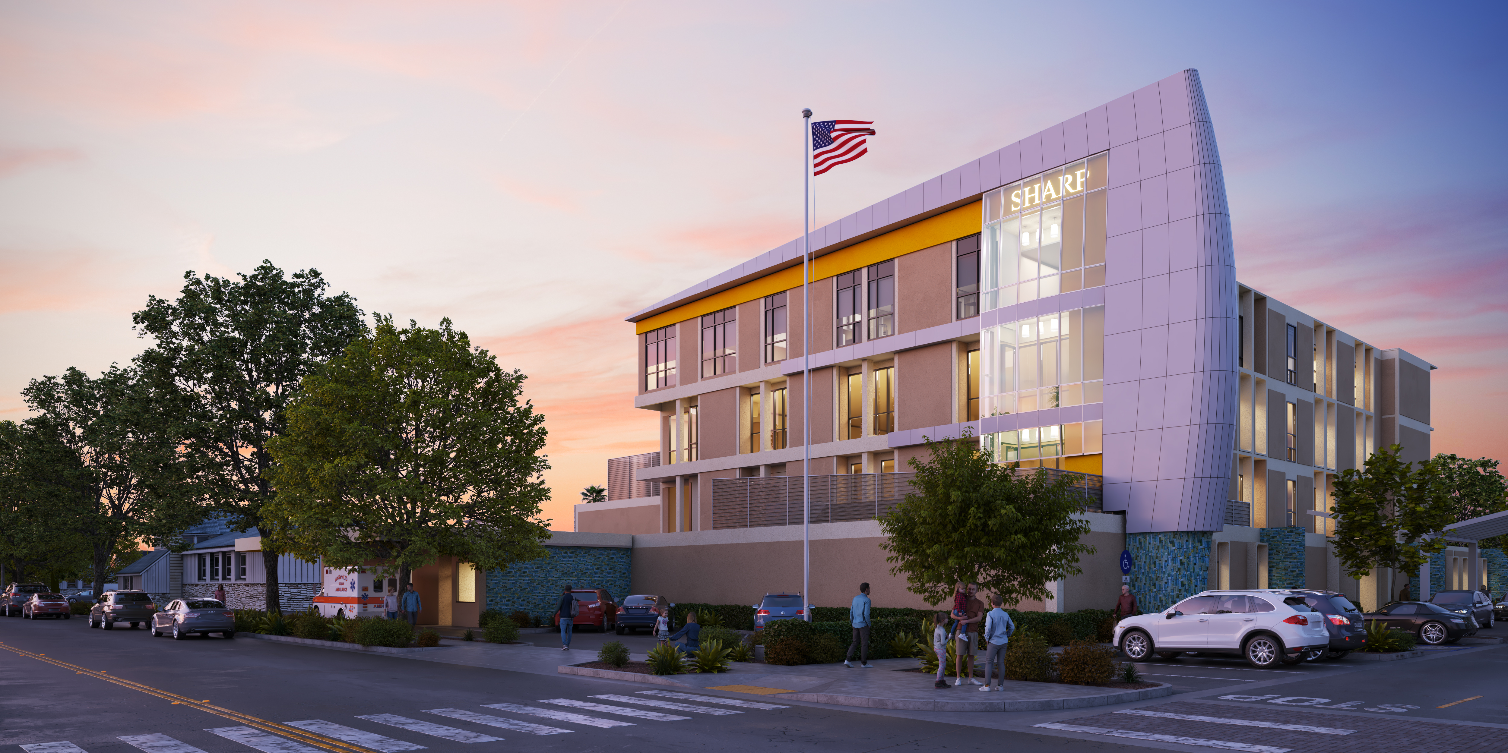 Artist rendering of Sharp Coronado Hospital