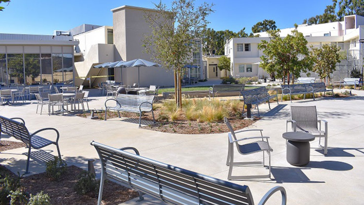 Park with chairs and benches