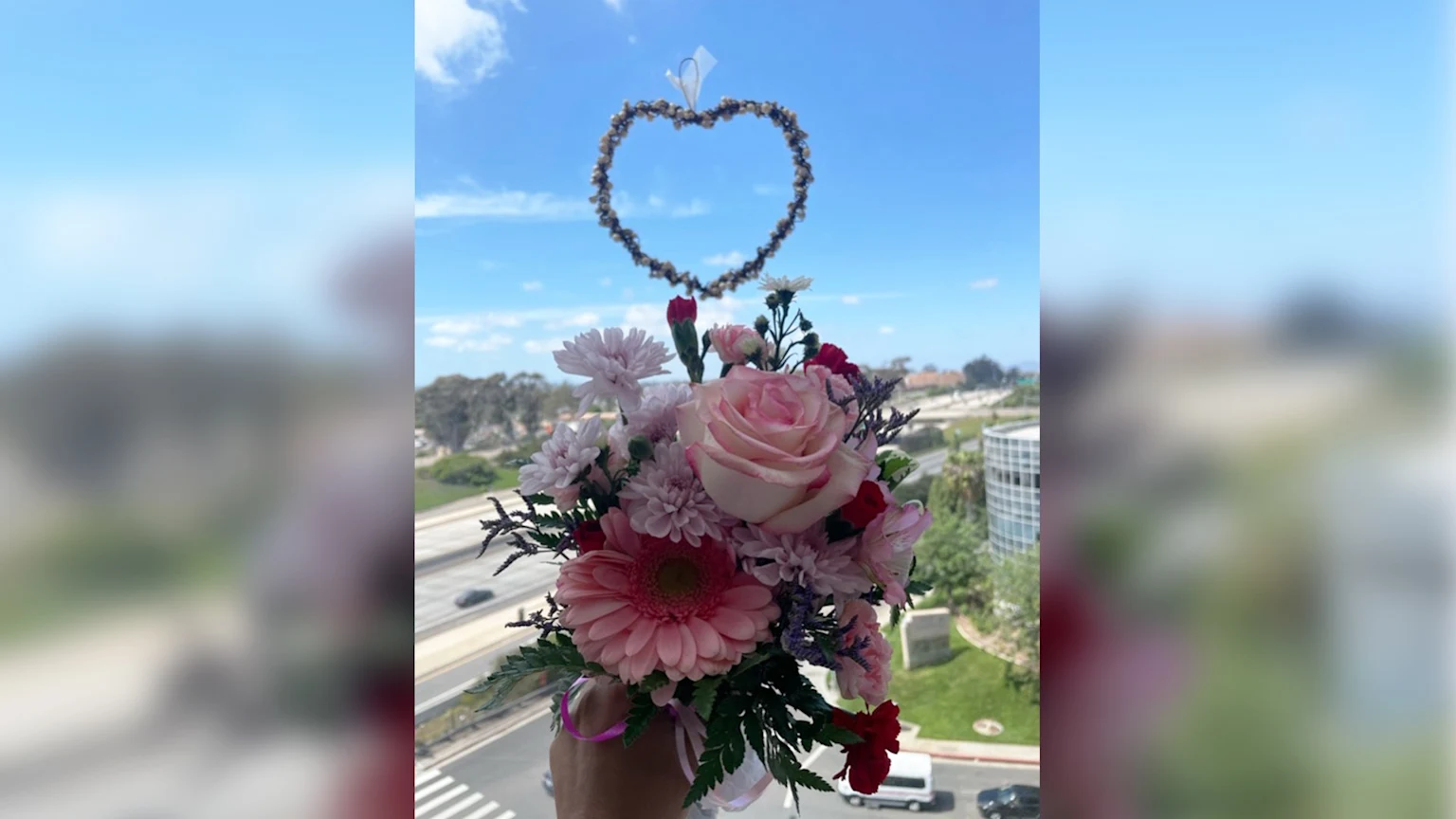 Medgar Moya wedding decorations at Sharp Memorial Hospital