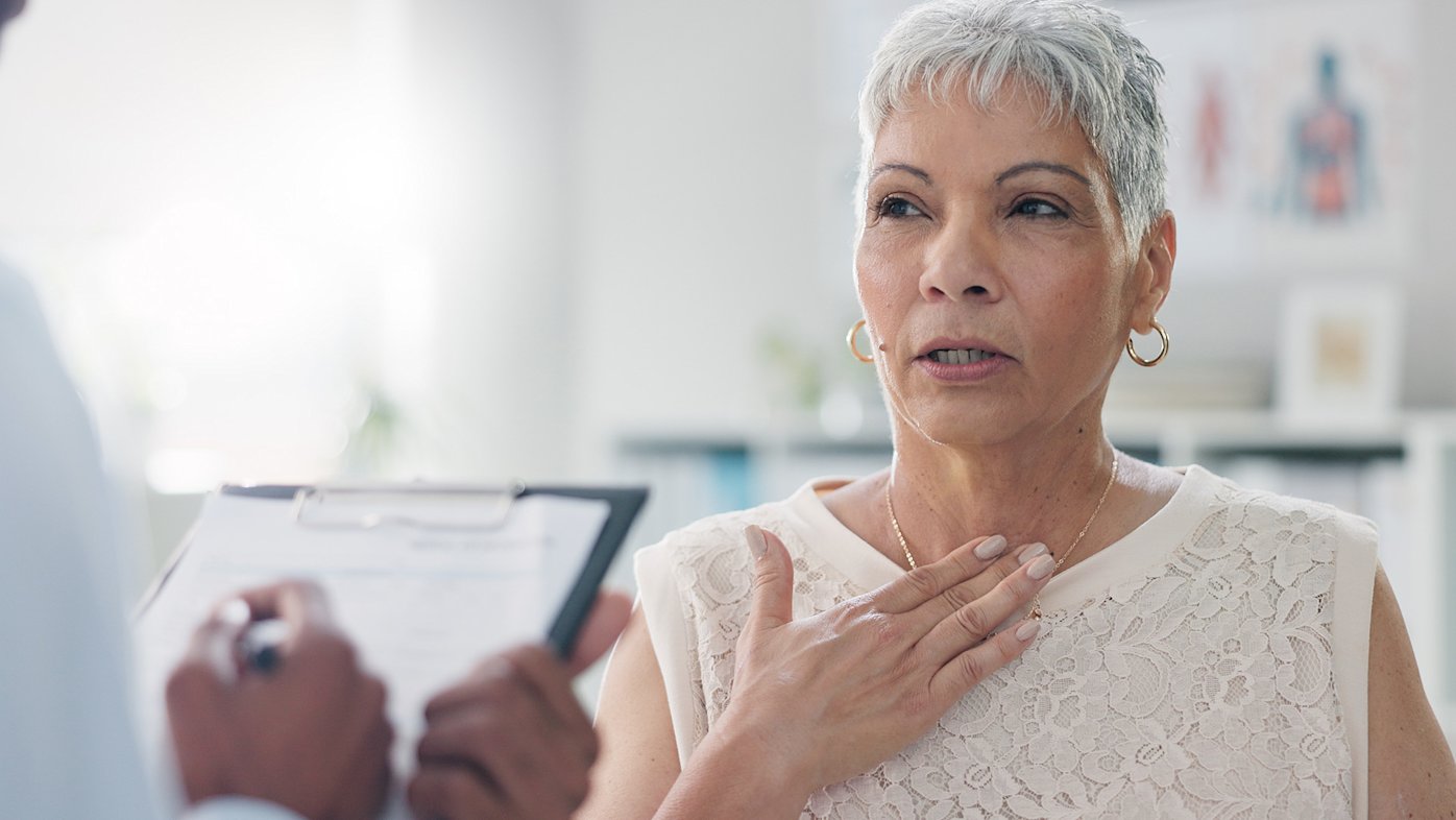 Woman speaking to her doctor