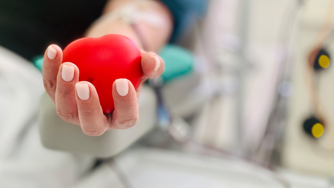 Person giving blood