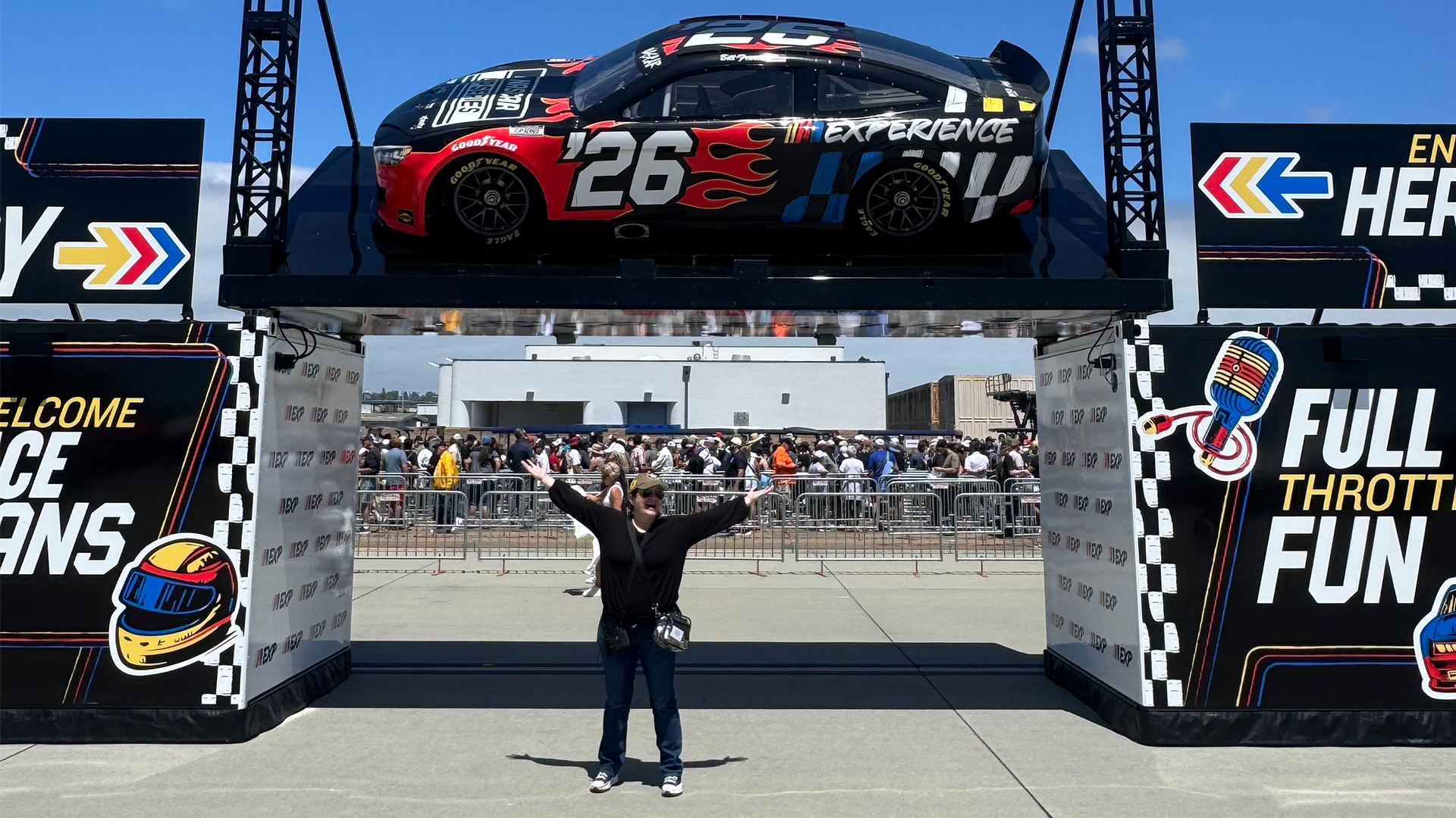 Maria Valdes of San Diego at a car race