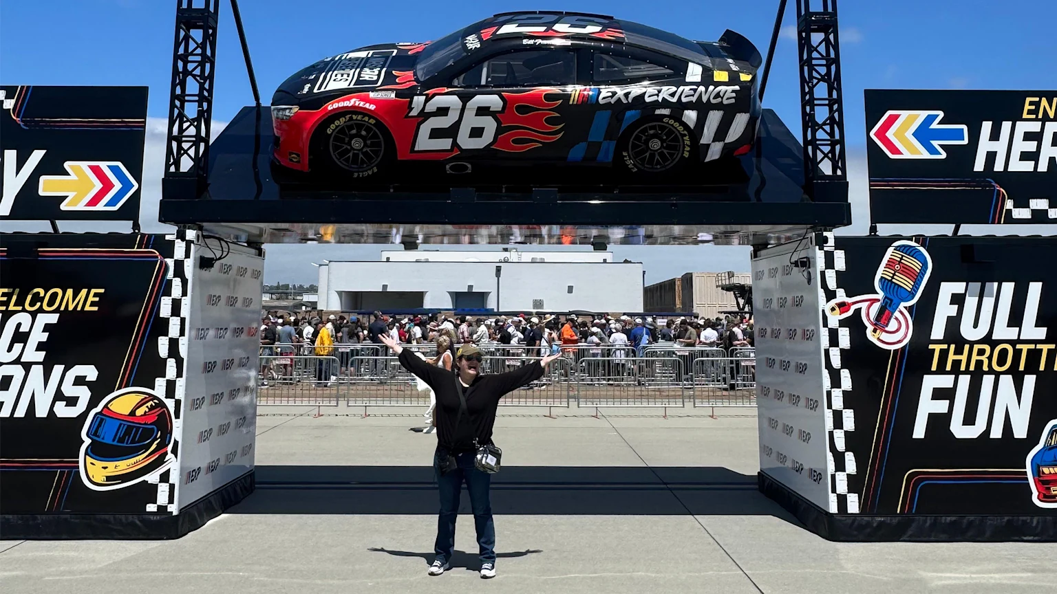 Maria Valdes of San Diego at a car race