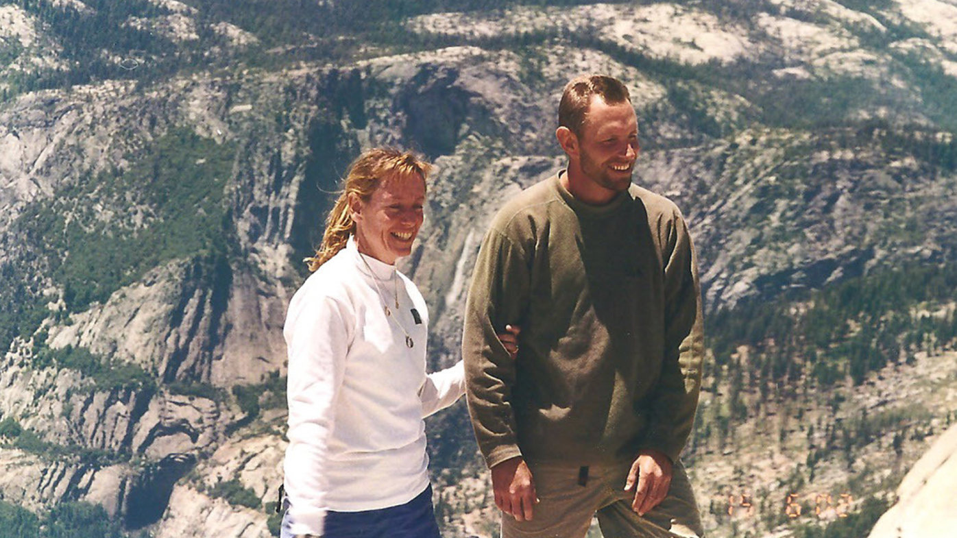Fran Kennedy and Brian Smith of San Diego at Half Dome in Yosemite